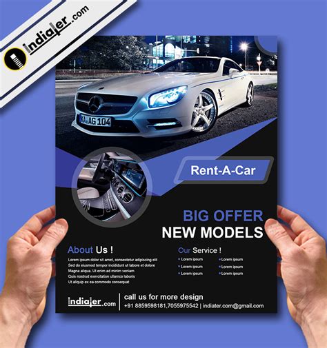 Free Download Car Rental Creative Flyer Psd Template Indiater