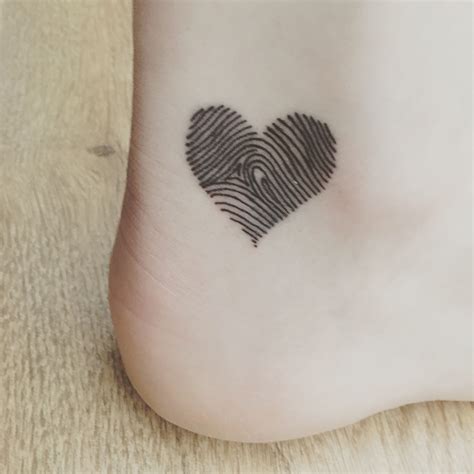 Heart Shaped Fingerprint Tattoo Fingerprint Tattoos Thumbprint