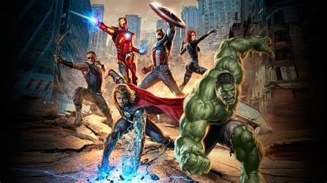 Wallpaper The Avengers Iron Man Hulk Thor Hawkeye Captain