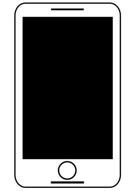 Clipart Animated Smart Phone Black And White Free