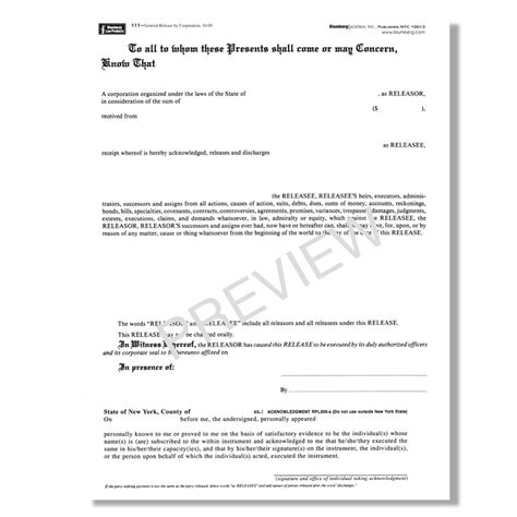 Blumberg New York Release Forms