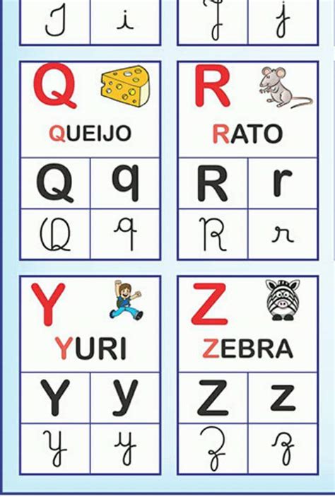 Cartaz Grande Do Alfabeto Com Quatro Tipos De Letras Atividades