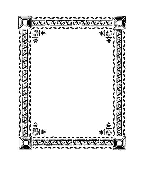 Digital Stamp Design Printable Square Borders Frames Decorative Design
