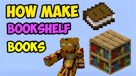 Minecraft How To Make A Book Minecraft How To Get A Bookshelf Youtube