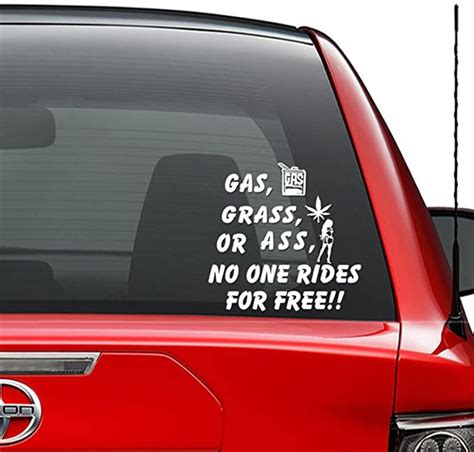 Funny Gas Grass Ass Weed Vinyl Decal Sticker Car Truck Vehicle Etsy