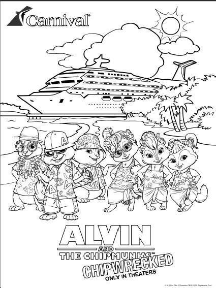 Hudtopics Alvin And The Chipmunks Chipwrecked Printable Coloring Pages