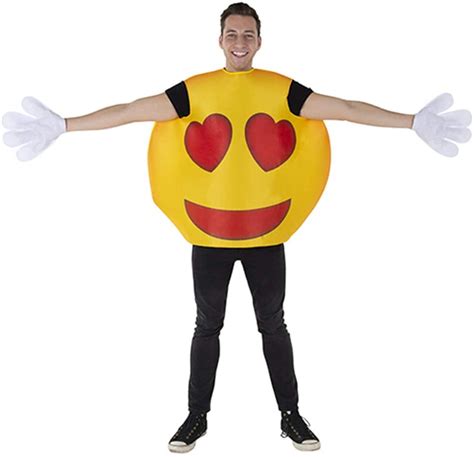 Dress Up America Smiley Heart Emoji Costume Adults Multicolored