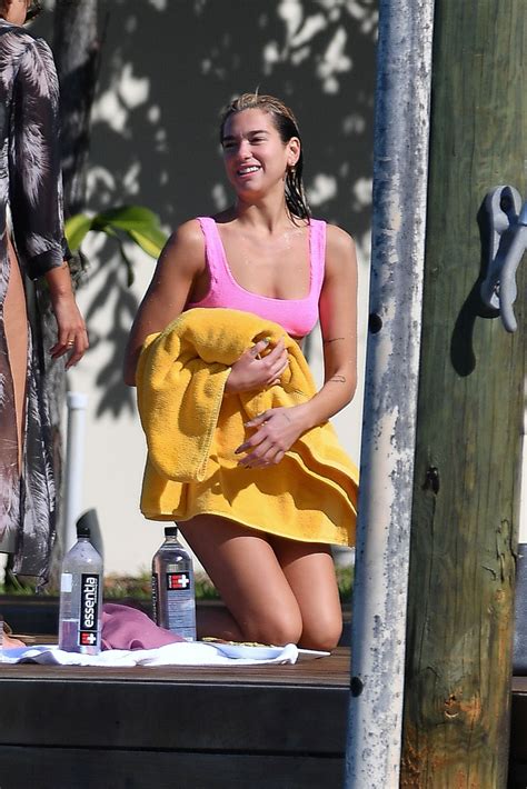 Dua Lipa In A Pink Bikini At A Pool In Miami 01 02 2020 CelebMafia