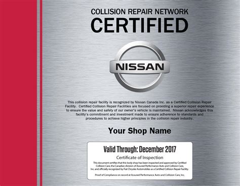 Nissan Selects Certified Collision Care As Strategic Partner