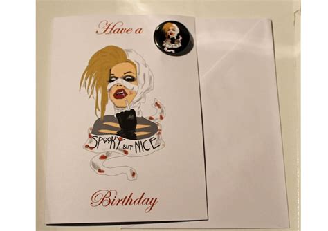 Sharon Needles Drag Queen Birthday Card And Badge A5 Etsy