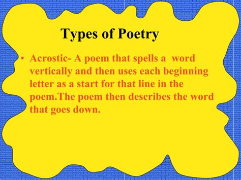 Ppt Types Of Poetry Powerpoint Presentation Free Download Id 5534701