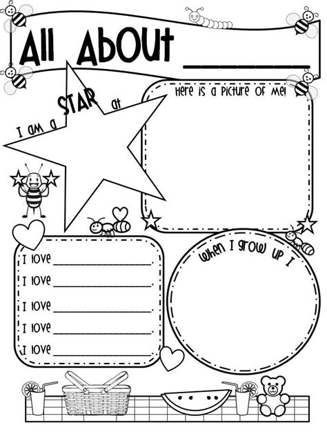 All about me worksheet free esl printable worksheets made by from all about me worksheets, source:en.islcollective.com. 33 Pedagogic 'All About Me' Worksheets | KittyBabyLove.com