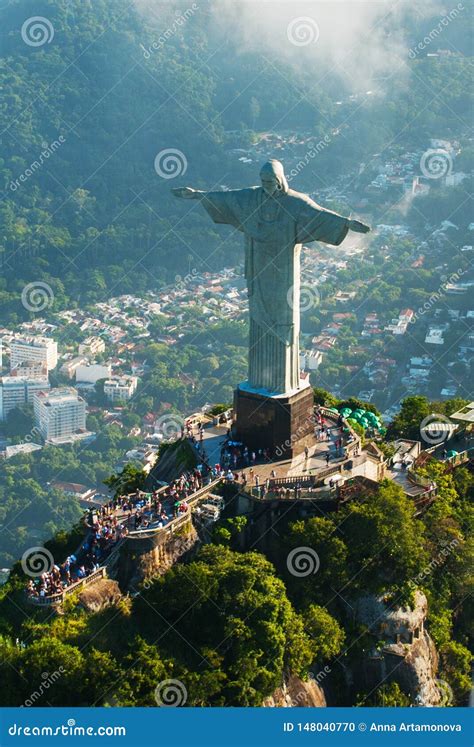 Christ The Redeemer Statue On The Top Of A Mountain Rio De Janeiro