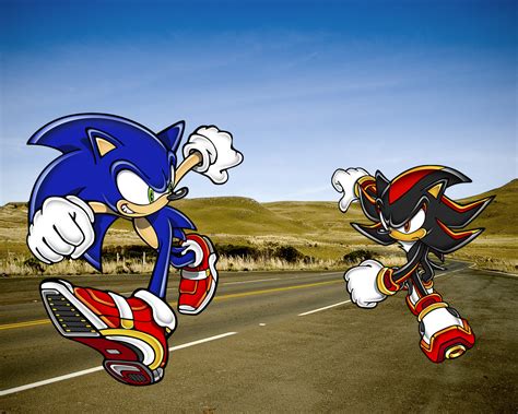 Sonic Shadow Ruuning On Road By Ilovesonicandfriend On Deviantart