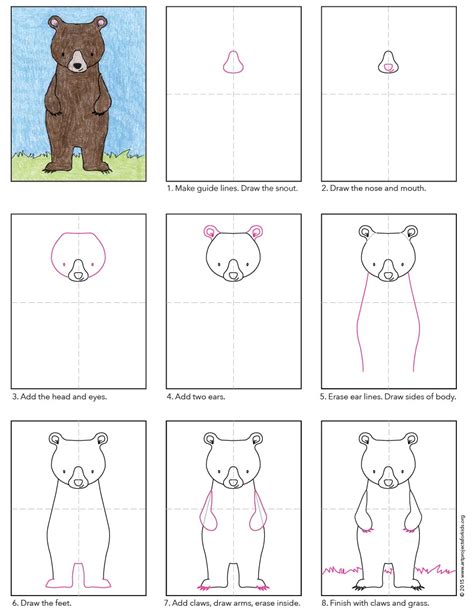 Draw A Standing Bear · Art Projects For Kids