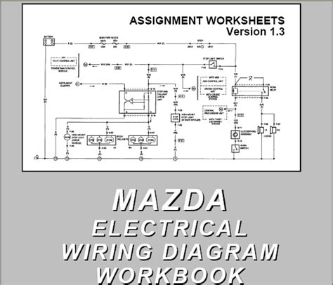 Describe the meaning of the dotted line in the diagram component p. MAZDA ELECTRICAL WIRING DIAGRAM WORKBOOK - Wiring Diagram Service Manual PDF