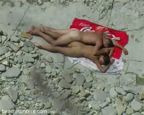 A Horny Young Couple On The Nude Beach Having Sexy Time