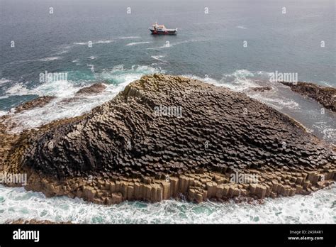 Rock Formations At Staffa Island In Scotland Stock Photo Alamy