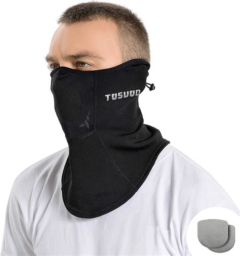 Deefielly Winter Adjustable Neck Gaiterbreathable Face Mask With Elastic Velvetcarbon Filter