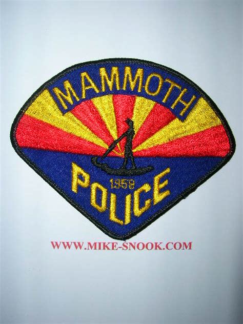 Mike Snooks Police Patch Collection State Of Arizona
