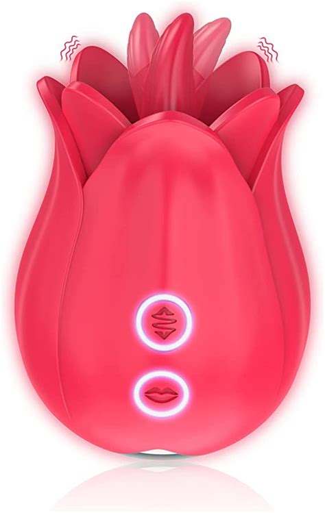 yirsa rose toy tongue licking clitoral vibrator 2 in 1 with 7 modes rose sex