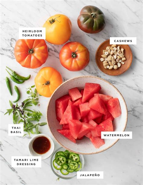 Spicy Tomato Watermelon Salad Recipe Love And Lemons