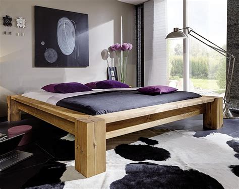 Mit einem holzbett aus massivholz bringen sie individualität und wärme in ihr schlafzimmer. Balkenbett 180x200, Nordisches Massivholz rustikal antik ...