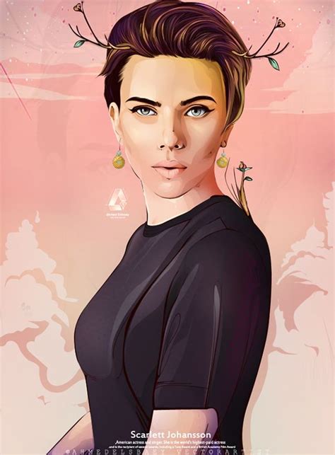 Scarlett Johansson Vector Art On Behance Vector Portrait Illustration