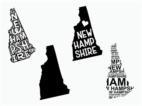 New Hampshire State Svg New Hampshire Silhouette New Etsy