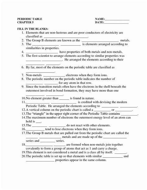 9 periodic trends worksheet templates are collected for any of your needs. Periodic Table Webquest Worksheet Answers Inspirational ...