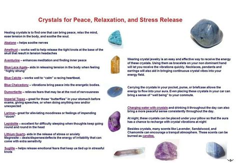 Crystals For Peace Relaxation And Stress Relief Crystals For Peace