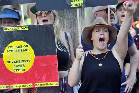 Australia Day Protests Tens Of Thousands March Against Celebration Of