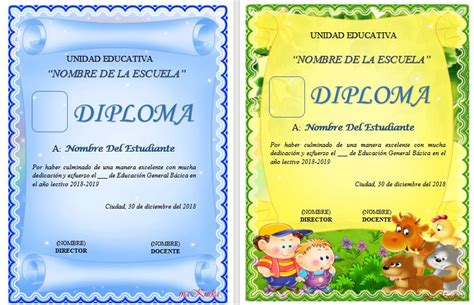 Plantillas De Diplomas Gratis Editables En Word Ayuda Docente