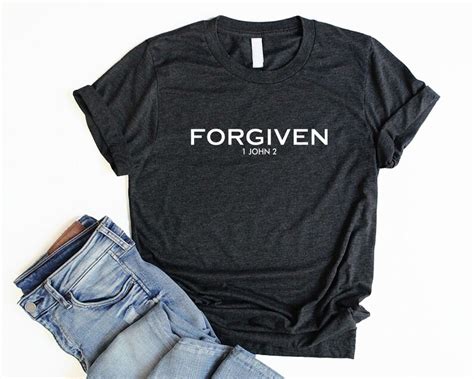 Forgiven Shirt Unisex Christian T Shirts Forgiven Christian Etsy