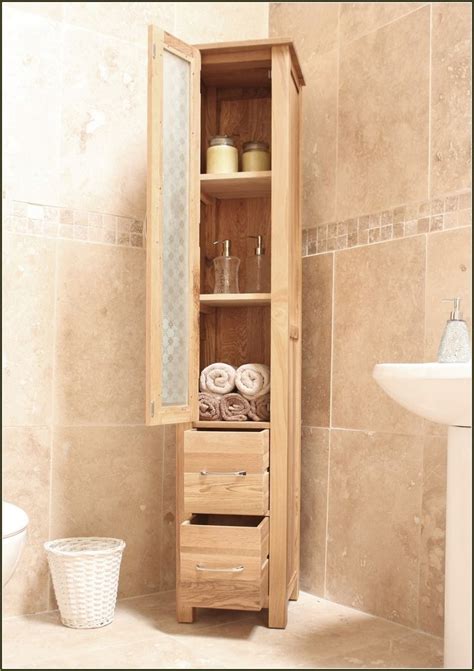 Tall Skinny Storage Cabinets Bathroom Furniture Modern Wooden