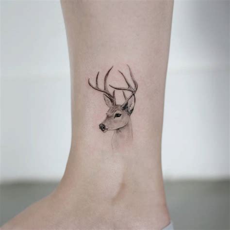 Deer Tattoo On The Ankle