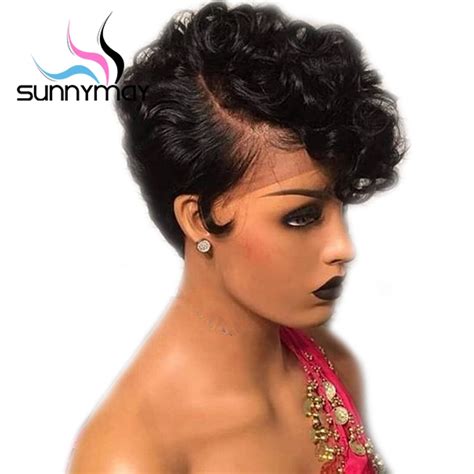 Sunnymay 13x4 Short Human Hair Wigs For Black Women Pre Plucked Bob Wig
