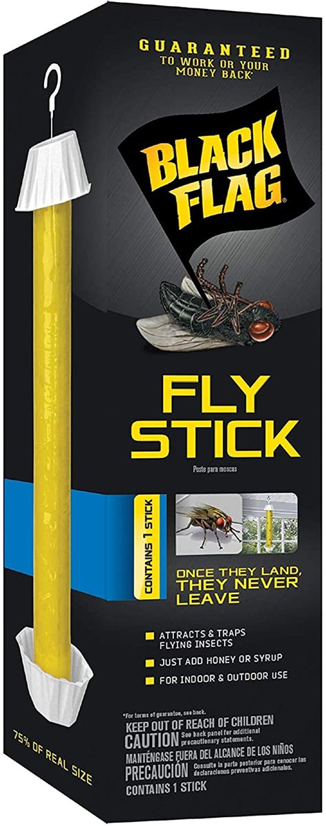 Black Flag Fly Stick Trap Houseflies And Flying Insects 6 Fly Sticks Flying Insects Stick