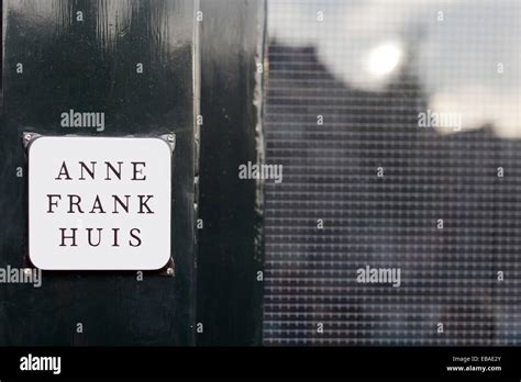 Entrance Of The Anne Frank Huis At The Prinsengracht In Amsterdam Stock