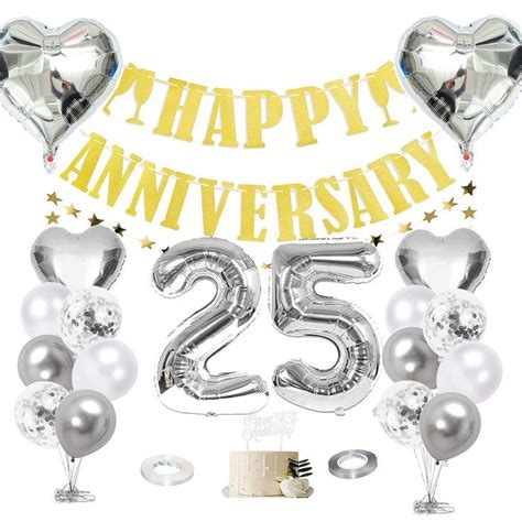 25th Anniversary Decorations Happy 25th Wedding Anniversary
