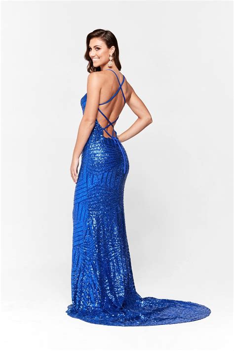 Royal Blue Sequin Prom Dress Sparkly Dress Formal Dresses Prom Gowns