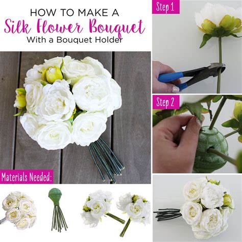 How To Make A Silk Flower Bouquet With A Bouquet Holder Video
