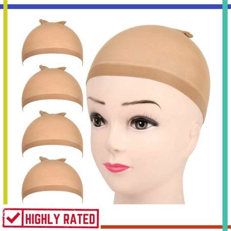 wig caps stocking stretchy nylon wigs cap for women light brown 4 pack fandamei ebay
