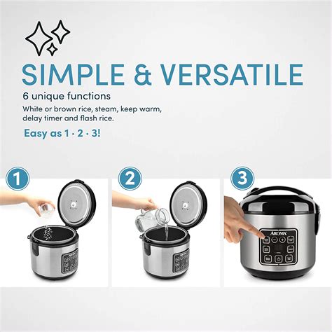 Buy Aroma Housewares Arc Sbd Digital Cool Touch Rice Grain Cooker