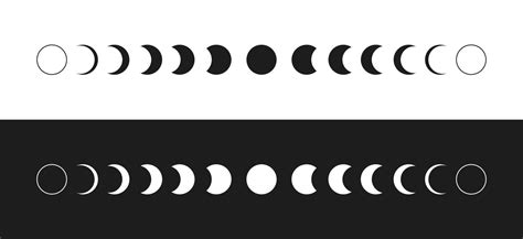 Moon Phases Flat Icon Vector Set Of Moon Phases Icons 16645938 Vector