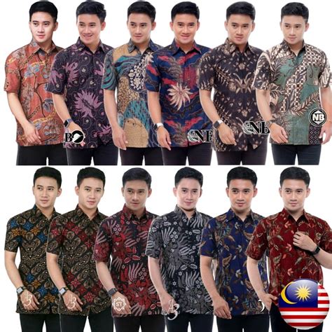 Latest Kemeja Batik Lelaki Baju Batik Lelaki Jawa Ready Stock Malaysia Batik Batik Shirt