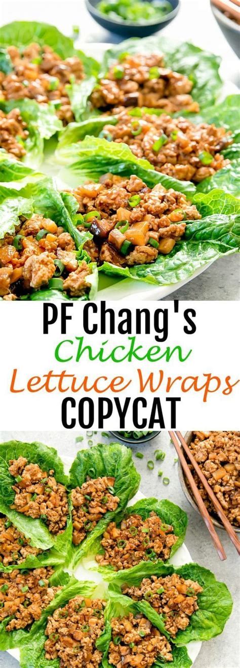 Add garlic, ginger, and salt to pan and sear for 30 seconds. PF Chang's Chicken Lettuce Wraps | Recipe in 2020 (With ...