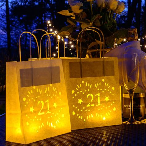 21st Birthday Party Decoration Lantern Bag By Baloolah Bunting