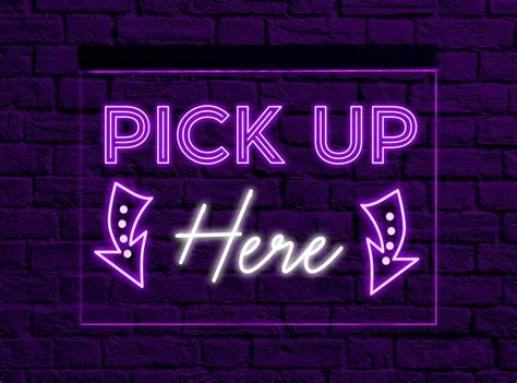 Pick Up Here Neon Sign Pick Up Here Led Sign Pick Up Here Etsy