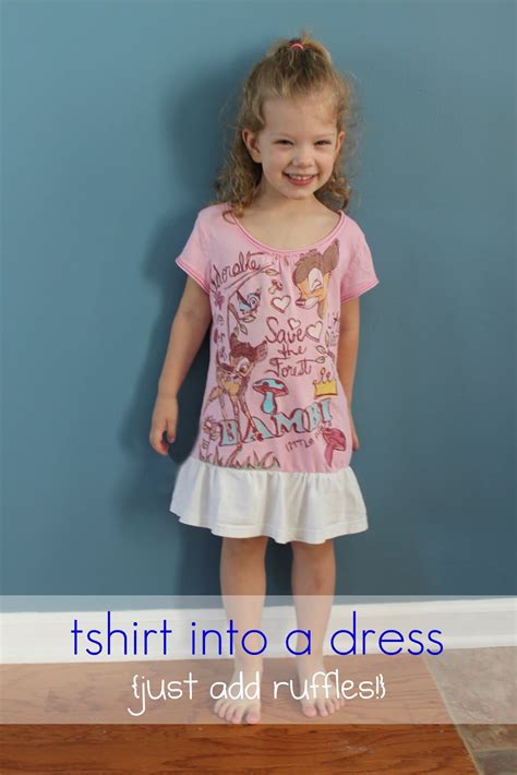 My Own Road T Shirt To A Dress With Ruffles Sewing Kids Clothes